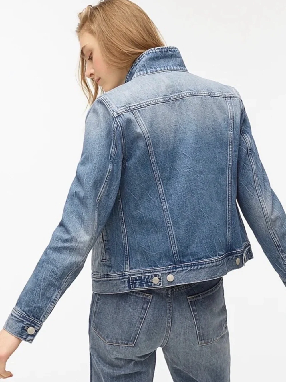 J. Crew Classic Denim Jacket in Brilliant Day Wash Size Large